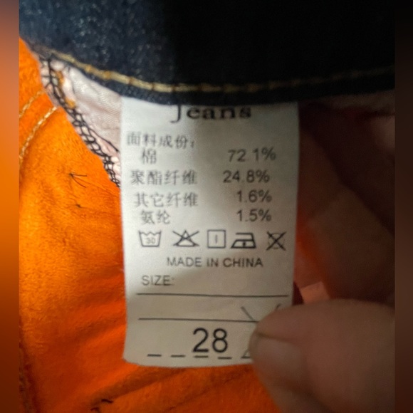 Jean polar fleece lined. Super comfy and warm - brand new no tags 28 x 31 women - Picture 3 of 6